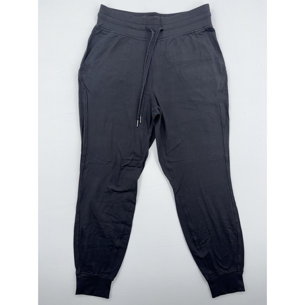 lululemon jogger pants womens sz 8 drawstring waist black